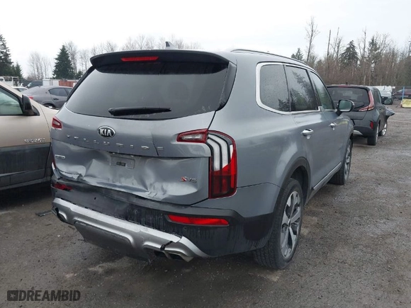 2021 Kia Telluride S with VIN 5XYP6DHC7MG160587, listed as a IAAI auction lot 41095240 with 55,954 mi miles. Bid and sale history available at carsss.com. Image 4.