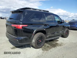 2025 Toyota Sequoia SR5 with VIN 7SVAAABA7SX054053, listed as a Copart auction lot 48164835 with 4,009 mi miles and Salvage Title. Bid and sale history available at carsss.com. Image 3.