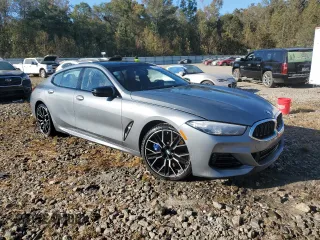 2025 BMW 8 Series M850i with VIN WBAGV8C03SCS52916, listed as a Copart auction lot 74874544 with 3,034 mi miles and Non Repairable. Bid and sale history available at carsss.com. Image 4.