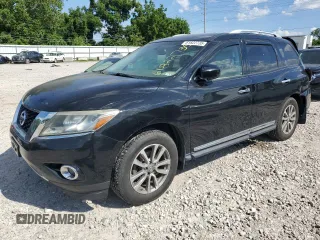 2014 Nissan Pathfinder S z VIN 5N1AR2MM1EC681211, wystawiony jako Copart lot #61822735 z przebiegiem 127 275 mil mil oraz Szkoda całkowita • Salvage title. Historia ofert i sprzedaży dostępna na DreamBid. Obrazek 1.