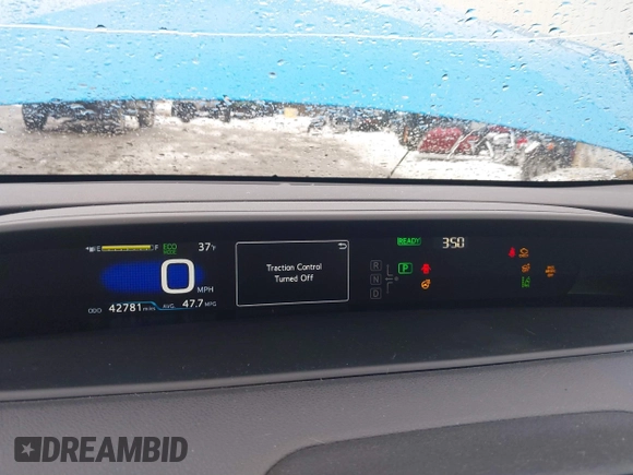 2019 Toyota Prius LE with VIN JTDL9RFU8K3011010, listed as a IAAI auction lot 41677863 with 42,781 mi miles and . Bid and sale history available at DreamBid. Image 7.