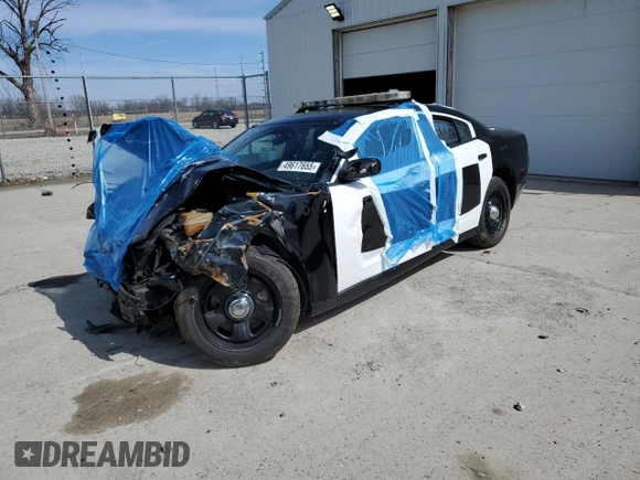 2012 Dodge Charger Police with VIN 2C3CDXAG0CH145226, listed as a Copart auction lot 49617655 with 0 mi miles and Salvage Title. Bid and sale history available at carsss.com. Image 1.