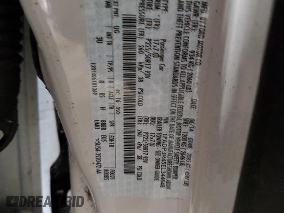 2014 Ford Focus Electric z VIN 1FADP3R45EL344648, wystawiony jako Copart lot #57118335 z przebiegiem 60 347 mil mil oraz Szkoda całkowita • Salvage title. Historia ofert i sprzedaży dostępna na DreamBid. Obrazek 12.