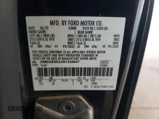 2022 Ford Transit Connect XL with VIN NM0GE9E23N1534607, listed as a Copart auction lot 78813464 with 101,470 mi miles and Salvage title. Bid and sale history available at DreamBid. Image 15.