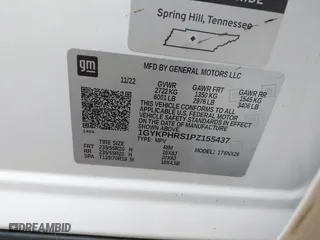 2023 Cadillac XT6 AWD Sport with VIN 1GYKPHRS1PZ155437, listed as a IAAI auction lot 41758495 with 22,949 mi miles. Bid and sale history available at carsss.com. Image 9.