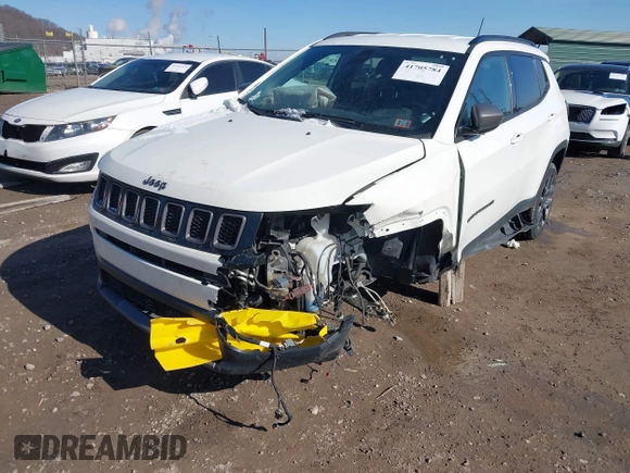 2021 Jeep Compass 80th Anniversary with VIN 3C4NJDEB5MT584554, listed as a IAAI auction lot 41705784 with 56,213 mi miles and . Bid and sale history available at DreamBid. Image 6.