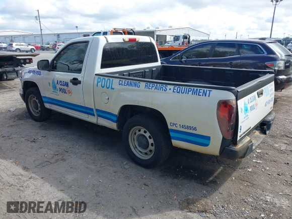 2012 Chevrolet Colorado Work Truck with VIN 1GCCSBF91C8132442, listed as a IAAI auction lot 41636772 with 168,761 mi miles. Bid and sale history available at carsss.com. Image 3.