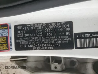 2015 Kia Rio EX with VIN KNADN4A35F6427387, listed as a Copart auction lot 84731584 with 146,405 mi miles and Salvage Title. Bid and sale history available at carsss.com. Image 12.