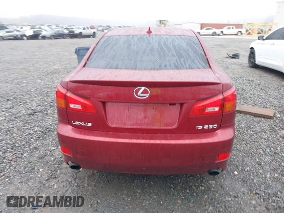 2008 Lexus IS with VIN JTHBK262085061532, listed as a IAAI auction lot 41931577 with 244,834 mi miles. Bid and sale history available at carsss.com. Image 16.