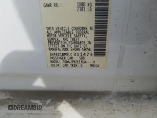 2020 Nissan LEAF z VIN 1N4BZ1BP8LC311473, wystawiony jako Copart lot #39809533 z przebiegiem Nie podano mil oraz . Historia ofert i sprzedaży dostępna na DreamBid. Obrazek 14.
