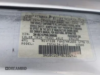 2011 Nissan Versa S with VIN 3N1BC1CP9BL506935, listed as a IAAI auction lot 42247484 with 162,124 mi miles and . Bid and sale history available at DreamBid. Image 9.