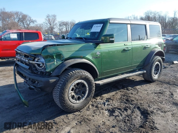 2022 Ford Bronco with VIN 1FMEE5DP9NLB56714, listed as a IAAI auction lot 41766648 with 44,970 mi miles and . Bid and sale history available at DreamBid. Image 2.