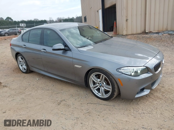2015 BMW 5 Series 535i with VIN WBA5B1C59FG128828, listed as a IAAI auction lot 41655190 with 90,646 mi miles and . Bid and sale history available at carsss.com. Image 1.