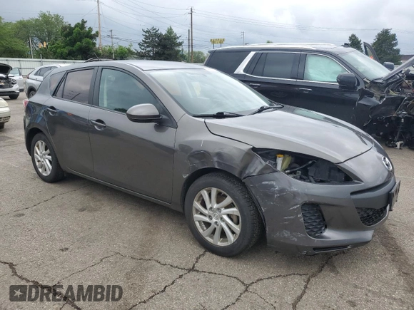 2012 Mazda 3 i Touring with VIN JM1BL1L79C1552450, listed as a Copart auction lot 56544455 with 107,737 mi miles and Salvage title. Bid and sale history available at DreamBid. Image 4.