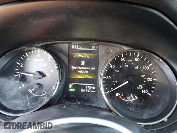 2017 Nissan Rogue S with VIN JN8AT2MV8HW266814, listed as a Copart auction lot 48042345 with 104,747 mi miles and Salvage Title. Bid and sale history available at carsss.com. Image 9.