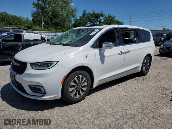 2022 Chrysler Pacifica Hybrid Limited z VIN 2C4RC1S7XNR123039, wystawiony jako Copart lot #57786915 z przebiegiem 61 616 mil mil oraz Szkoda całkowita • Salvage title. Historia ofert i sprzedaży dostępna na DreamBid. Obrazek 1.