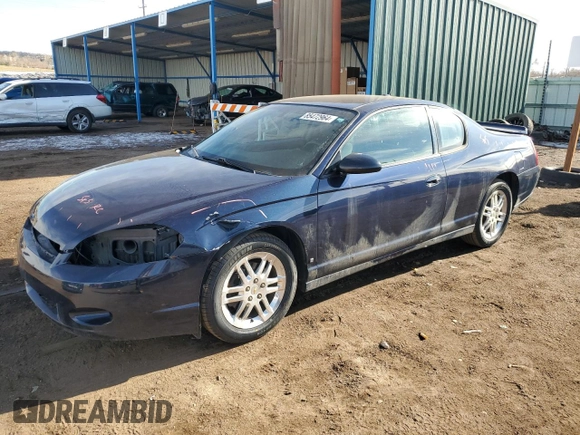 2007 Chevrolet Monte Carlo LT with VIN 2G1WK15K479416744, listed as a Copart auction lot 85472964 with 90,070 mi miles and Salvage Title. Bid and sale history available at carsss.com. Image 1.
