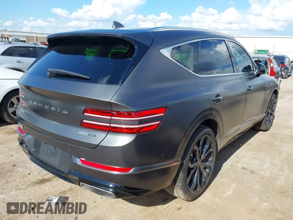 2022 Genesis GV80 Advanced Plus с VIN KMUHCESC8NU094592, выставлен на аукционе IAAI как лот 42554835 с пробегом 57 293 миль миль и . История ставок и продаж доступна на DreamBid. Изображение 4.