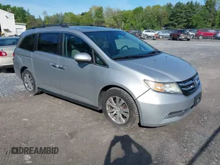 2014 Honda Odyssey EX-L with VIN 5FNRL5H61EB128311, listed as a IAAI auction lot 42334932 with 270,135 mi miles and . Bid and sale history available at DreamBid. Image 1.