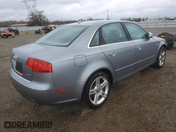 2007 Audi A4 2.0T with VIN WAUAF78E47A139559, listed as a Copart auction lot 48927115 with 157,320 mi miles and Salvage Title. Bid and sale history available at carsss.com. Image 3.
