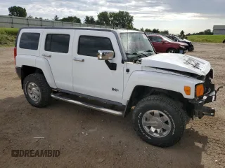 2008 Hummer H3 SUV with VIN 5GTEN13E088176685, listed as a Copart auction lot 58247064 with 186,426 mi miles and Salvage Title. Bid and sale history available at carsss.com. Image 4.