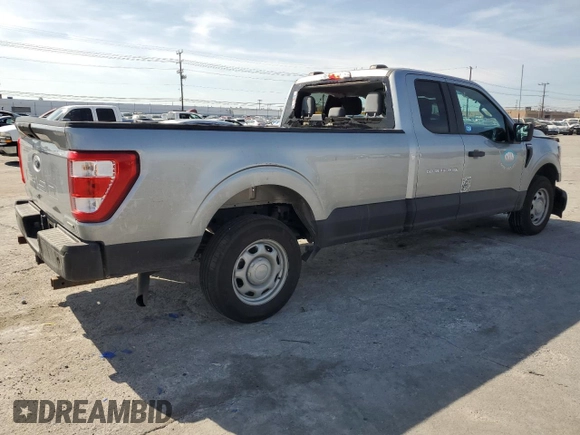 2023 Ford F-150 XL with VIN 1FTEX1CP8PKG08377, listed as a Copart auction lot 45999745 with 18,244 mi miles and Salvage title. Bid and sale history available at DreamBid. Image 3.