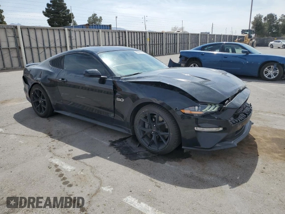 2020 Ford Mustang GT with VIN 1FA6P8CF9L5181701, listed as a Copart auction lot 50621205 with 40,152 mi miles and Salvage Title. Bid and sale history available at carsss.com. Image 4.