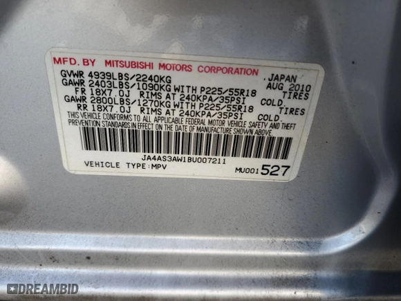 2011 Mitsubishi Outlander SE with VIN JA4AS3AW1BU007211, listed as a Copart auction lot 87910875 with 99,026 mi miles and Salvage Title. Bid and sale history available at carsss.com. Image 15.