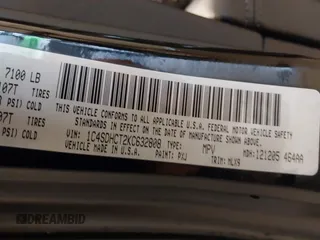 2019 Dodge Durango R/T z VIN 1C4SDHCT2KC632808, wystawiony jako IAAI lot #38578637 z przebiegiem 98 582 mil mil oraz . Historia ofert i sprzedaży dostępna na DreamBid. Obrazek 9.