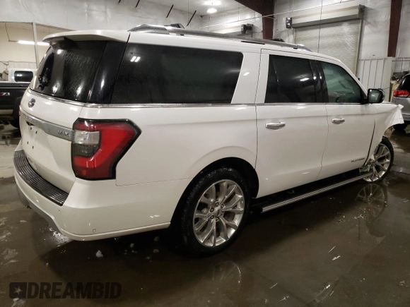 2019 Ford Expedition Max Platinum z VIN 1FMJK1MT7KEA17405, wystawiony jako Copart lot #44035065 z przebiegiem 106 456 mil mil oraz Szkoda całkowita • Salvage title. Historia ofert i sprzedaży dostępna na DreamBid. Obrazek 3.