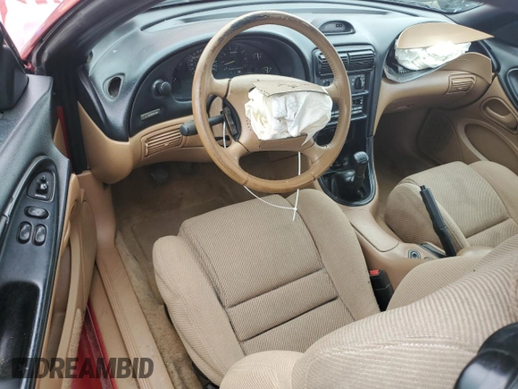 1995 Ford Mustang GT with VIN 1FALP42T2SF256900, listed as a Copart auction lot 58354735 with 156,099 mi miles and Salvage title. Bid and sale history available at DreamBid. Image 8.