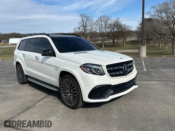 2019 Mercedes-Benz GLS 63 AMG z VIN 4JGDF7FE9KB210322, wystawiony jako Copart lot #50453105 z przebiegiem 44 984 mil mil oraz Szkoda całkowita • Salvage title. Historia ofert i sprzedaży dostępna na DreamBid. Obrazek 1.
