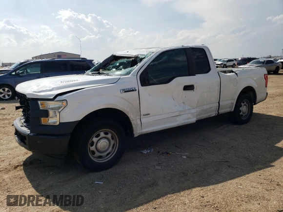 2017 Ford F-150 XL with VIN 1FTEX1CP7HFA22392, listed as a Copart auction lot 57282094 with 160,721 mi miles and Salvage Title. Bid and sale history available at carsss.com. Image 1.