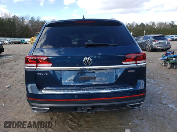 2022 Volkswagen Atlas SEL with VIN 1V2BR2CA7NC551867, listed as a Copart auction lot 88635095 with 45,018 mi miles and Salvage title. Bid and sale history available at DreamBid. Image 6.