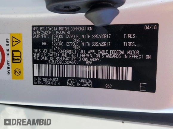 2018 Lexus NX 300h with VIN JTJBJRBZ0J2094972, listed as a Copart auction lot 79099964 with 90,643 mi miles and Salvage title. Bid and sale history available at DreamBid. Image 15.
