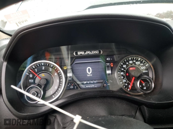 2019 Ram 1500 Big Horn/Lone Star with VIN 1C6SRFFT9KN644239, listed as a Copart auction lot 51604025 with 72,375 mi miles and Salvage Title. Bid and sale history available at carsss.com. Image 9.