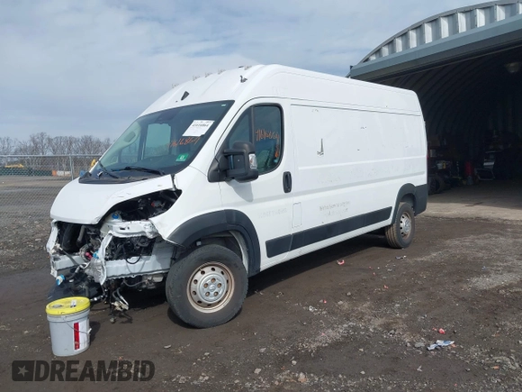 2023 Ram ProMaster Cargo with VIN 3C6MRVHG1PE543548, listed as a IAAI auction lot 41616864 with 41,453 mi miles. Bid and sale history available at carsss.com. Image 2.