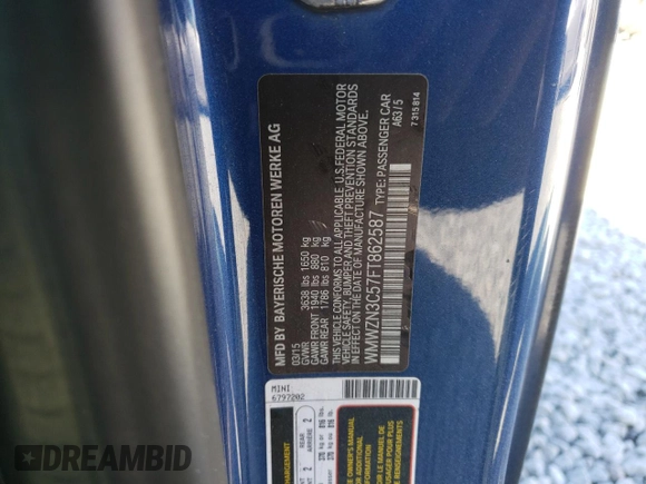 2015 MINI Convertible с VIN WMWZN3C57FT862587, выставлен на аукционе Copart как лот 46977995 с пробегом 79 587 миль миль и Списание • Salvage title. История ставок и продаж доступна на DreamBid. Изображение 12.