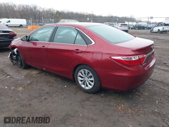 2017 Toyota Camry Hybrid LE with VIN 4T1BD1FK9HU209135, listed as a IAAI auction lot 41668852 with 98,808 mi miles. Bid and sale history available at carsss.com. Image 3.