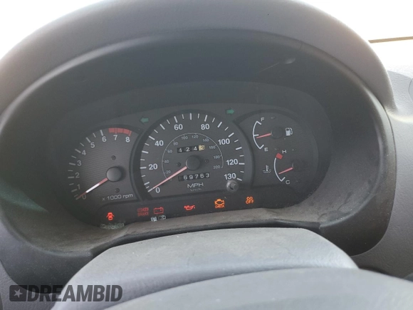 2002 Hyundai Accent GL with VIN KMHCG45C32U332833, listed as a Copart auction lot 66539644 with 69,763 mi miles and Salvage Title. Bid and sale history available at carsss.com. Image 9.