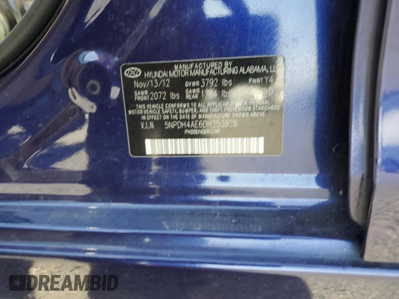 2013 Hyundai Elantra GLS с VIN 5NPDH4AE6DH253828, выставлен на аукционе Copart как лот 58853725 с пробегом 157 211 миль миль и Списание • Salvage title. История ставок и продаж доступна на DreamBid. Изображение 12.