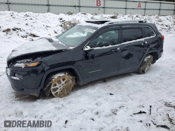 2017 Jeep Cherokee Latitude with VIN 1C4PJLCS3HW577804, listed as a Copart auction lot 86974364 with 92,744 mi miles and Clean Title. Bid and sale history available at carsss.com. Image 1.