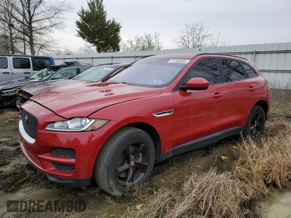 2017 Jaguar F-Pace 35t Premium with VIN SADCJ2BV1HA090591, listed as a Copart auction lot 51320405 with 133,312 mi miles and Clean Title. Bid and sale history available at DreamBid. Image 1.