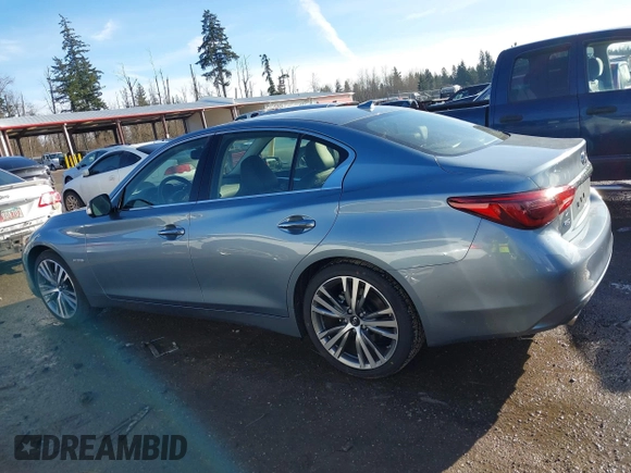 2018 Infiniti Q50 Hybrid Premium with VIN JN1AV7AR7JM540051, listed as a IAAI auction lot 41488180 with 1,110 mi miles and . Bid and sale history available at carsss.com. Image 14.