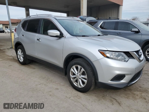 2015 Nissan Rogue SV with VIN KNMAT2MVXFP570343, listed as a Copart auction lot 53054755 with 190,035 mi miles and Clean Title. Bid and sale history available at carsss.com. Image 4.