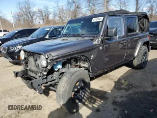 2021 Jeep Wrangler Unlimited Sport z VIN 1C4HJXDN0MW568542, wystawiony jako Copart lot #47748045 z przebiegiem 32 007 mil mil oraz Szkoda całkowita • Salvage title. Historia ofert i sprzedaży dostępna na DreamBid. Obrazek 1.