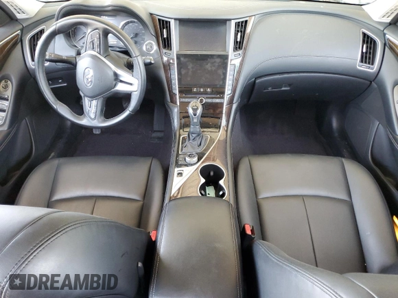 2019 Infiniti Q50 Luxe with VIN JN1EV7AP8KM514432, listed as a Copart auction lot 61669405 with 49,753 mi miles and Salvage title. Bid and sale history available at DreamBid. Image 8.