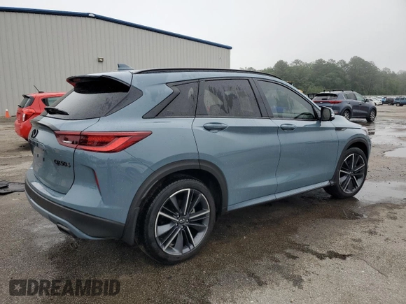 2024 Infiniti QX50 Sport with VIN 3PCAJ5FA0RF102170, listed as a Copart auction lot 58338065 with 10,871 mi miles and Salvage title. Bid and sale history available at DreamBid. Image 3.