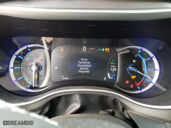 2023 Chrysler Pacifica Hybrid Touring L with VIN 2C4RC1L70PR614642, listed as a Copart auction lot 45933065 with 94,992 mi miles and Salvage Title. Bid and sale history available at carsss.com. Image 9.