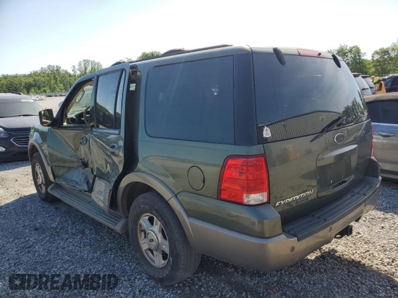 2003 Ford Expedition Eddie Bauer z VIN 1FMFU18L23LC21326, wystawiony jako Copart lot #54671085 z przebiegiem 186 518 mil mil oraz Szkoda całkowita • Salvage title. Historia ofert i sprzedaży dostępna na DreamBid. Obrazek 2.